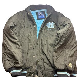 Vintage 90s STARTER Black and Blue Tar Heels Jacket